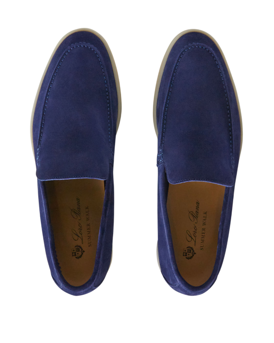 Loro Piana Summer Walk Loafers din Piele Întoarsă
