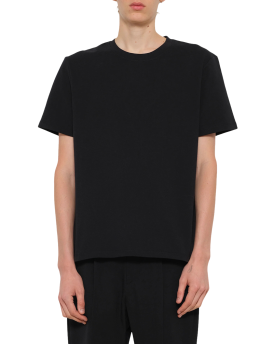 Balmain Tricou Negru Emblema Colegiu