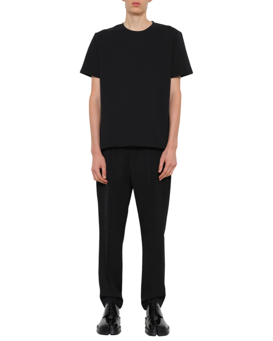 Balmain Tricou Negru Emblema Colegiu