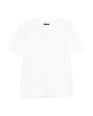 Balmain Tricou Alb Emblema Colegiu