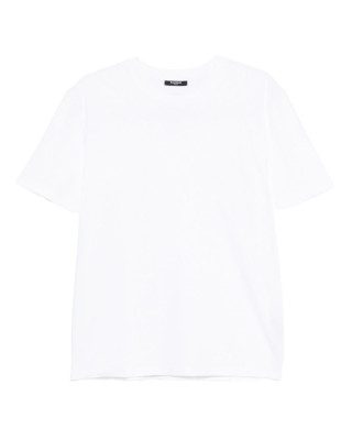Balmain Tricou Alb Emblema Colegiu