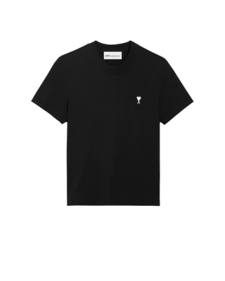 AMI Paris Tricou negru cu logo Ami de Coeur