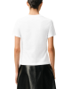 AMI Paris Tricou alb cu logo Ami de Coeur brodat