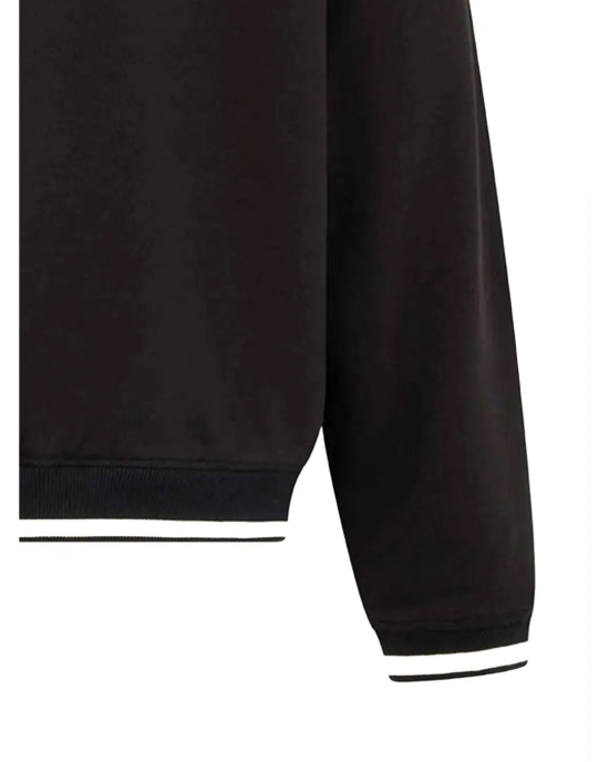 Dolce & Gabbana Hanorac din jersey de bumbac cu broderie logo – negru