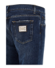 Dolce & Gabbana Jeans din denim albastru cu logo plaque