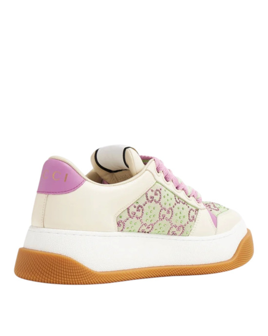 Gucci Screener GG – Sneakers damă din pânză monogramată, , cu cristale