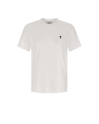 AMI Paris Tricou negru cu logo Ami de Coeur brodat
