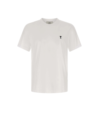 AMI Paris Tricou negru cu logo Ami de Coeur brodat