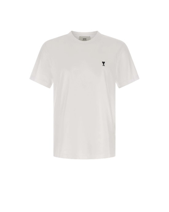 AMI Paris Tricou negru cu logo Ami de Coeur brodat