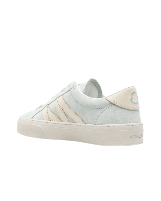 Moncler Monaco Sneakers din piele întoarsă verde mentă