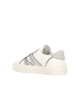 Moncler Monaco Sneakers din piele ecru cu detalii argintii