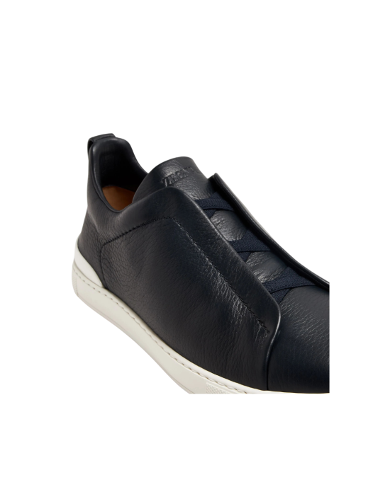 ZEGNA Triple Stitch™ Sneakers din piele bleumarin