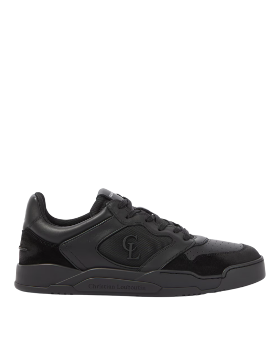 Christian Louboutin – Pantofi sport Bsktball 1 Retro din piele neagră *