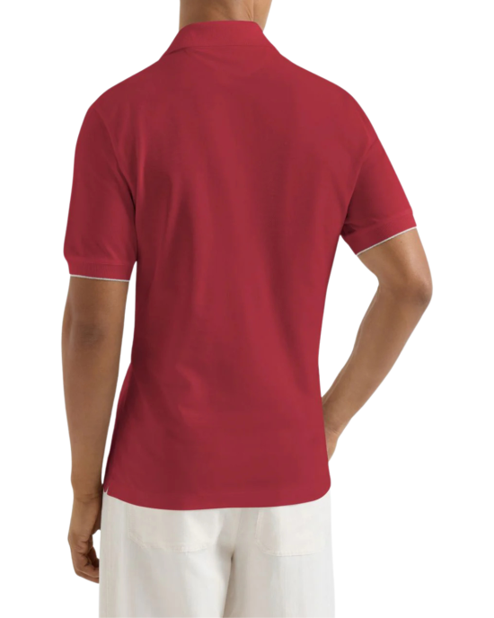 Brunello Cucinelli Tricou Polo Rosu