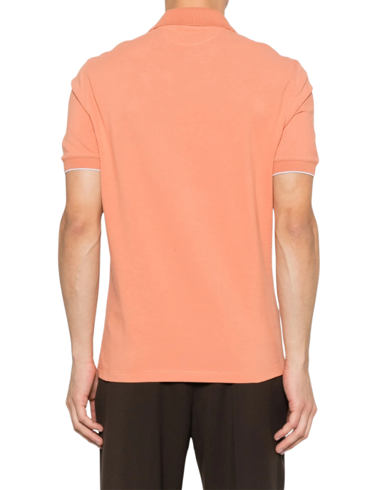 Brunello Cucinelli Tricou Polo Portocaliu