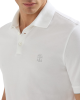 Brunello Cucinelli Tricou Polo Alb
