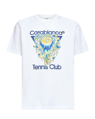 Casablanca Tennis Club T-shirt din bumbac – alb 