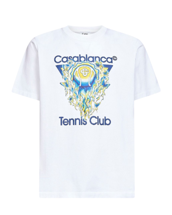 Casablanca Tennis Club T-shirt din bumbac – alb 