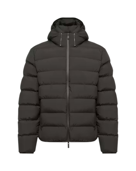Moncler Arajoki pentru bărbați, neagră, cu puf și glugă detașabilă