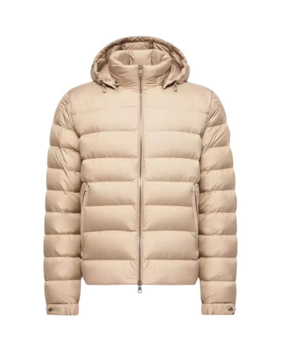 Moncler Arneb pentru bărbați, bej, cu puf și glugă detașabilă