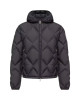 Moncler Arvouinne pentru femei, neagră, cu puf și matlasare triunghiulară