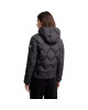 Moncler Arvouinne pentru femei, neagră, cu puf și matlasare triunghiulară