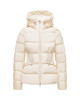  Moncler Avoce pentru femei, alb ivoire, cu puf și glugă