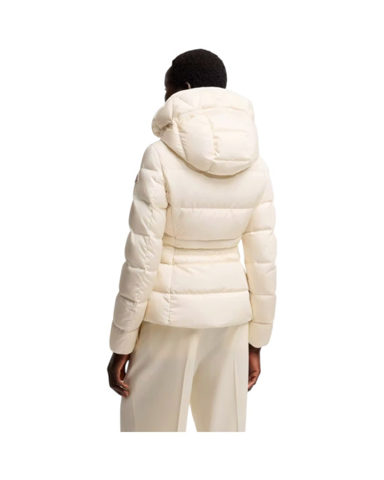  Moncler Avoce pentru femei, alb ivoire, cu puf și glugă