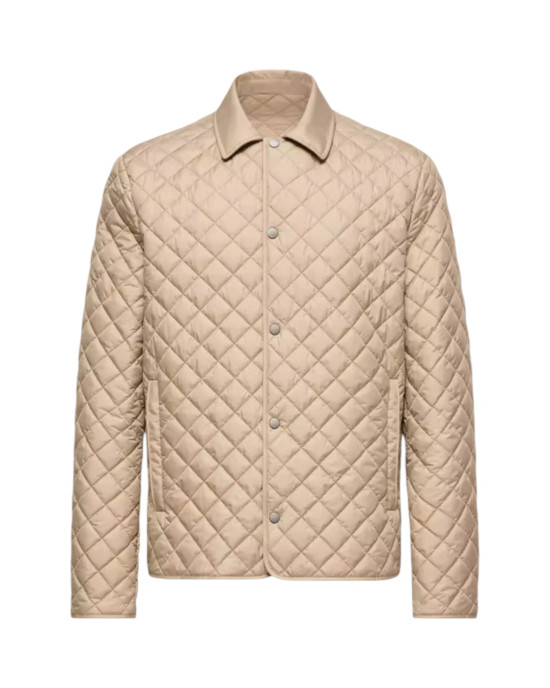  Moncler Avrelie pentru bărbați, bej, matlasată în romburi