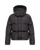  Moncler Castelnew pentru femei, neagră, cu puf și glugă detașabilă