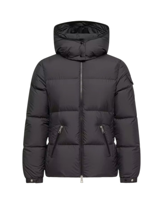  Moncler Fourmines Geacă scurtă pentru femei, neagră, cu puf și glugă detașabilă