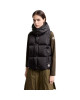 Vestă Moncler Macareux pentru femei, neagră, cu puf și glugă detașabilă