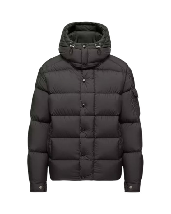  Moncler Maya 70 Geacă scurtă pentru femei, neagră, cu puf și glugă detașabilă