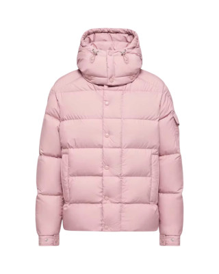 Moncler Maya 70Geacă scurtă  pentru femei, roz, cu puf și glugă detașabilă