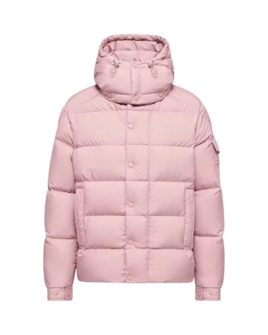 Moncler Maya 70Geacă scurtă  pentru femei, roz, cu puf și glugă detașabilă