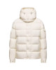 Moncler Maya 70 Geaca Scurta pentru femei, albă, cu puf și glugă detașabilă