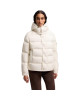 Moncler Maya 70 Geaca Scurta pentru femei, albă, cu puf și glugă detașabilă