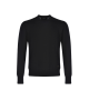 Dsquared2 Pulover negru din lână cu guler rotund