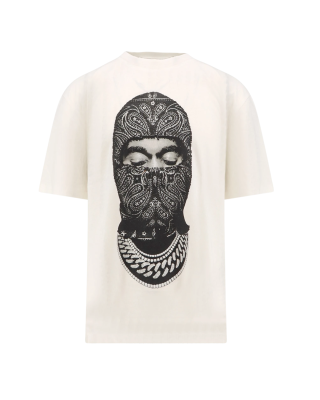 Ih Nom Uh Nit Tricou Masca Paisley Alb Perlat