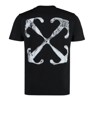 Off-White Tricou cu imprimeu Arrow Marble Negru