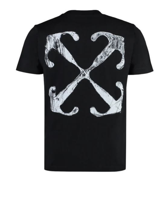 Off-White Tricou cu imprimeu Arrow Marble Negru