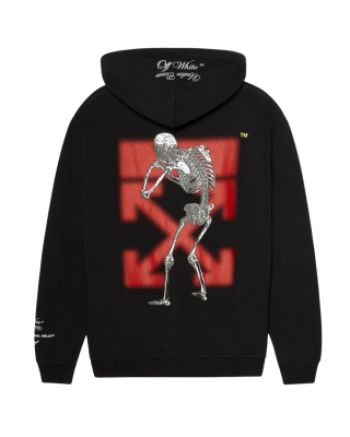 Off-White Hanorac cu glugă și imprimeu Skeleton Arrow pe spate