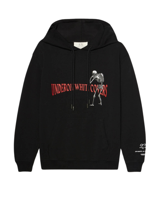 Off-White Hanorac cu glugă și imprimeu Skeleton Arrow pe spate