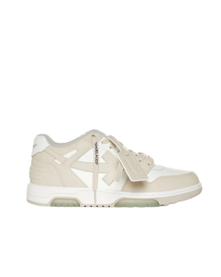 OFF-WHITE Out Of Office Leather Sneakers Beige/White