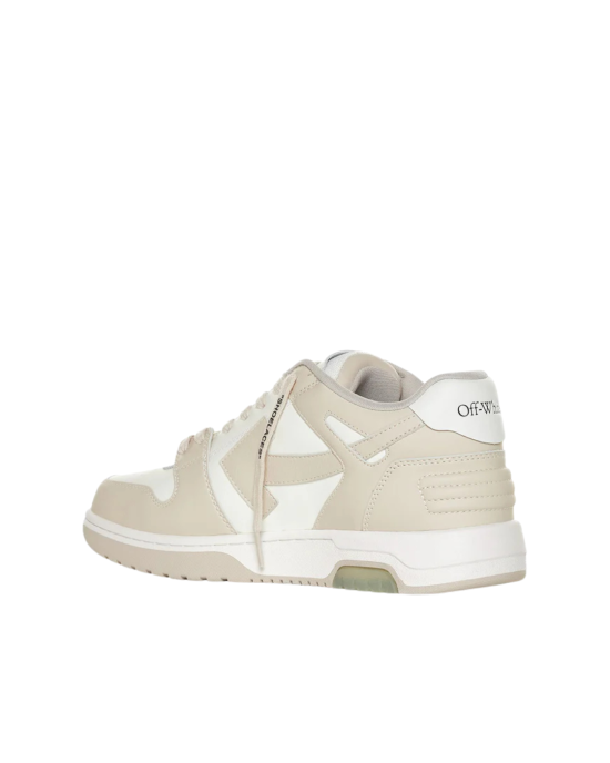 OFF-WHITE Out Of Office Leather Sneakers Beige/White