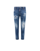 Dsquared2 Jeans albaștri slim fit cu efect distressed