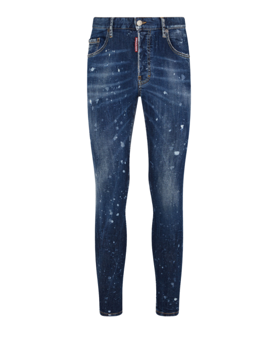 Dsquared2 Skinny Jeans din denim dark blue cu efect paint splatter