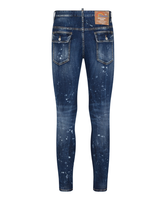 Dsquared2 Skinny Jeans din denim dark blue cu efect paint splatter