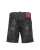 Dsquared2 shorts din denim cu efect distressed