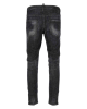 Dsquared2 Skater Blugi Slim Fit Negri cu Efect Whiskering